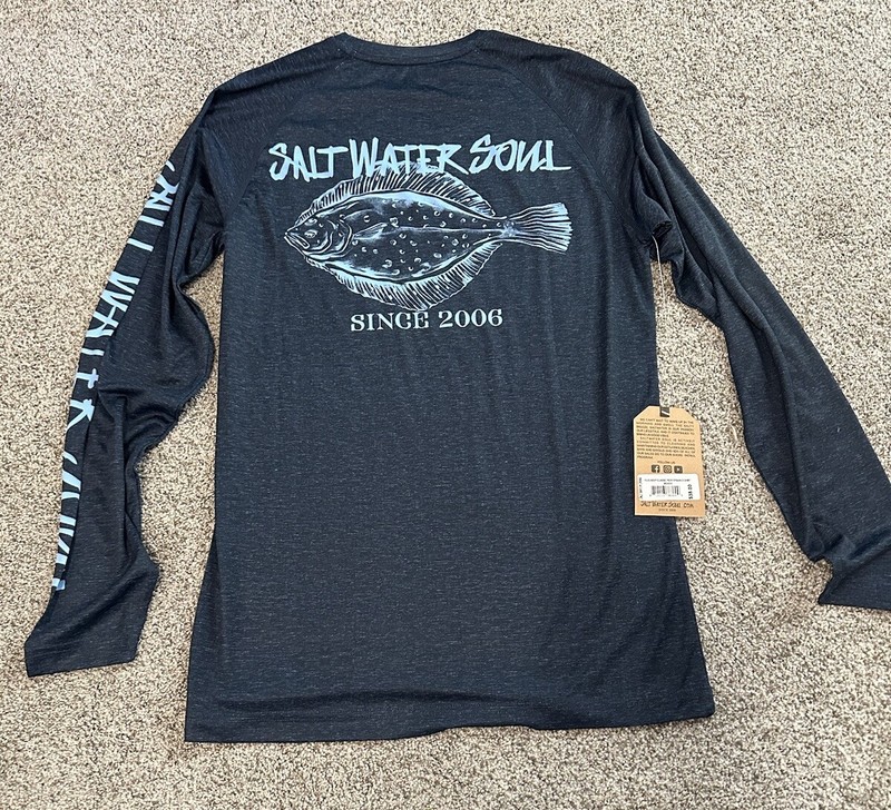 Salt Water Soul - Flounder Classic Performance Shirt, Mens-S gallery