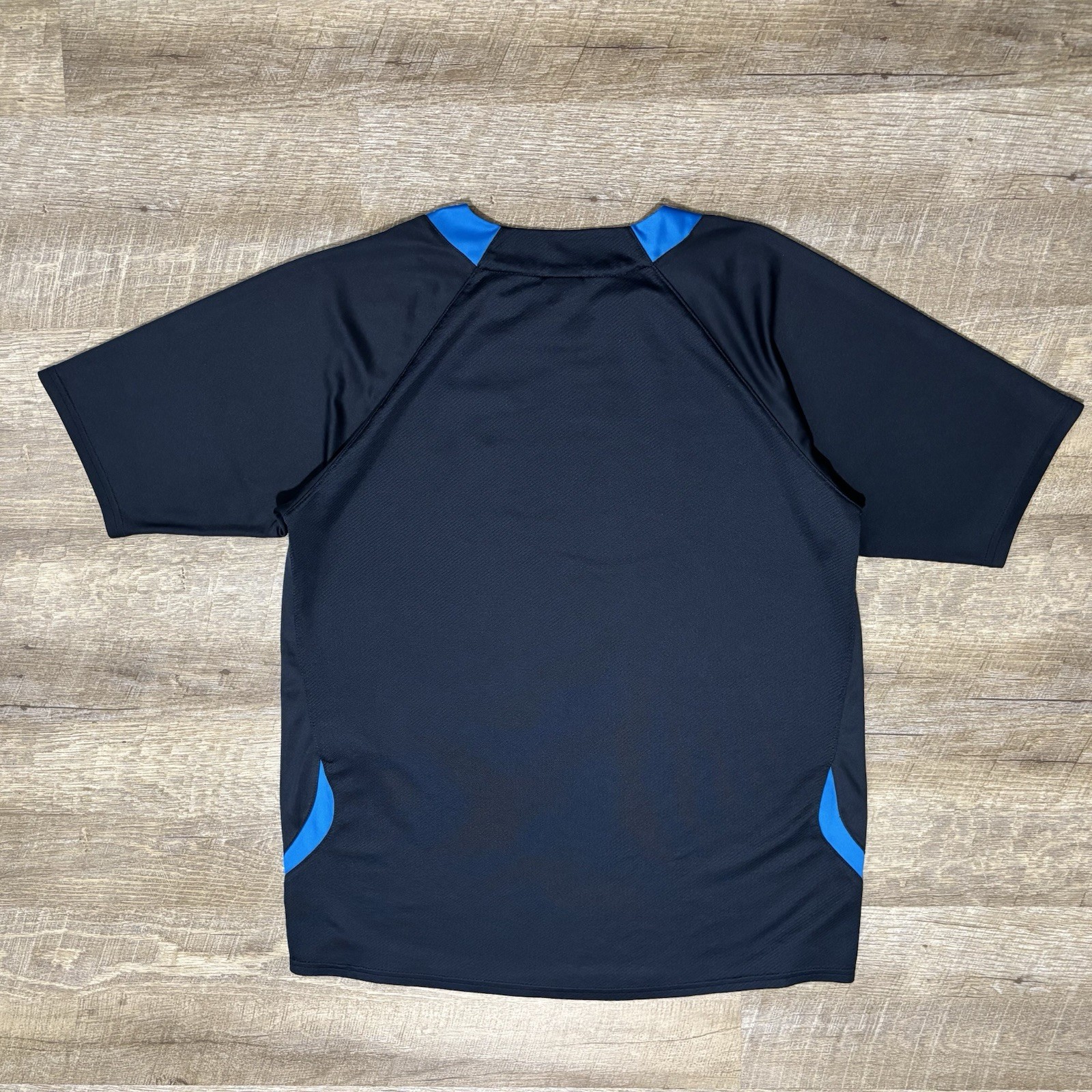 Vintage Nike Soccer Shirt Men's L Blue Y2K Jersey Lightweight Wicking gallery