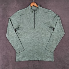 Lululemon Metal Vent Tech 1/2 Zip Pullover Mens XL Green Heathered Performance