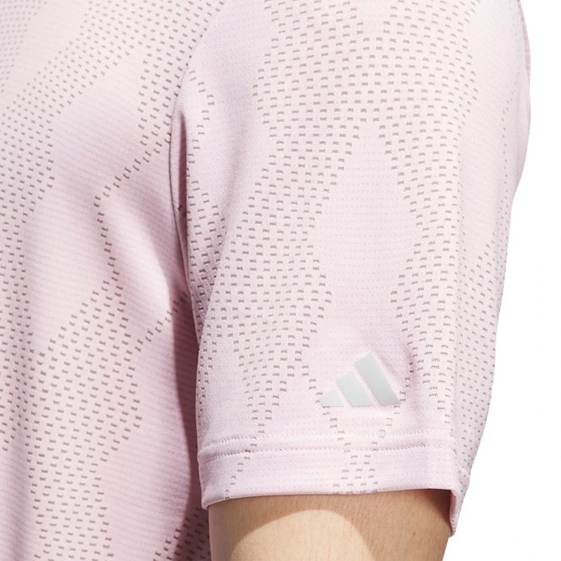 adidas Ultimate 365 Micro Textured Golf Polo Pink Grey KA7897 Large texture ULT gallery