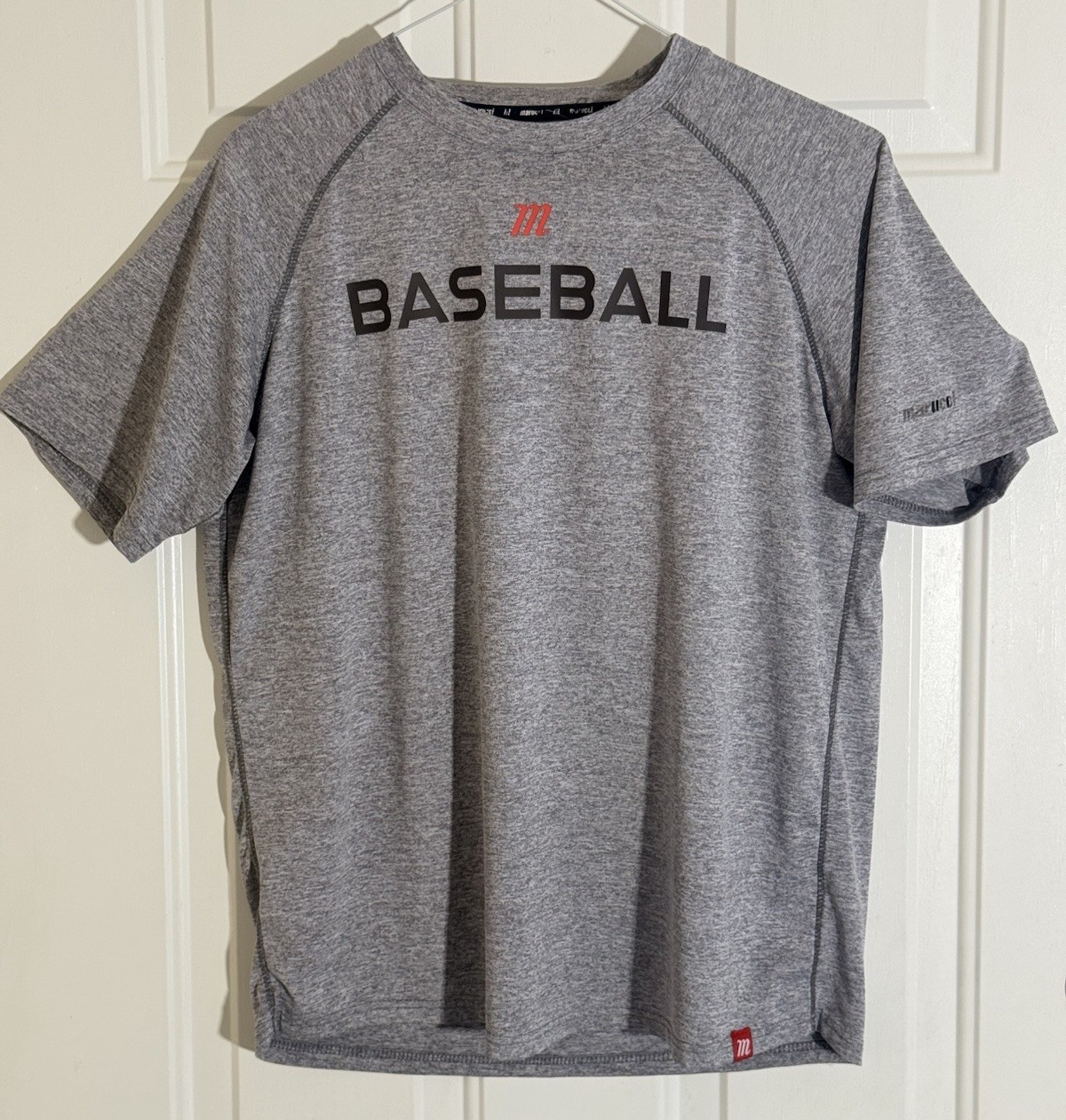 Marucci Moisture Wicking Gray Crew Neck Short Sleeve T-Shirt Men’s M gallery
