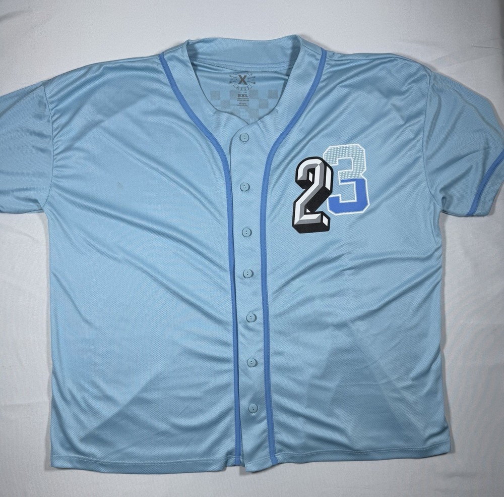 Michael Jordan East West Legendary #23 Men's Carolina Blue 5XL Baseball Jersey