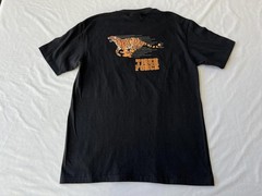 Vintage 1990’s Tiger Force Black Graphic T-Shirt with Tiger Print Single Stitch