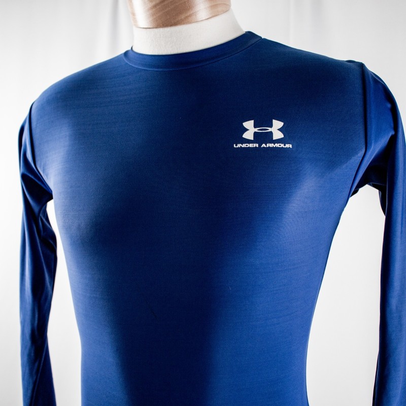 UNDER ARMOUR Athleisure New Royal Blue Solid Men Activewear Top Size M gallery