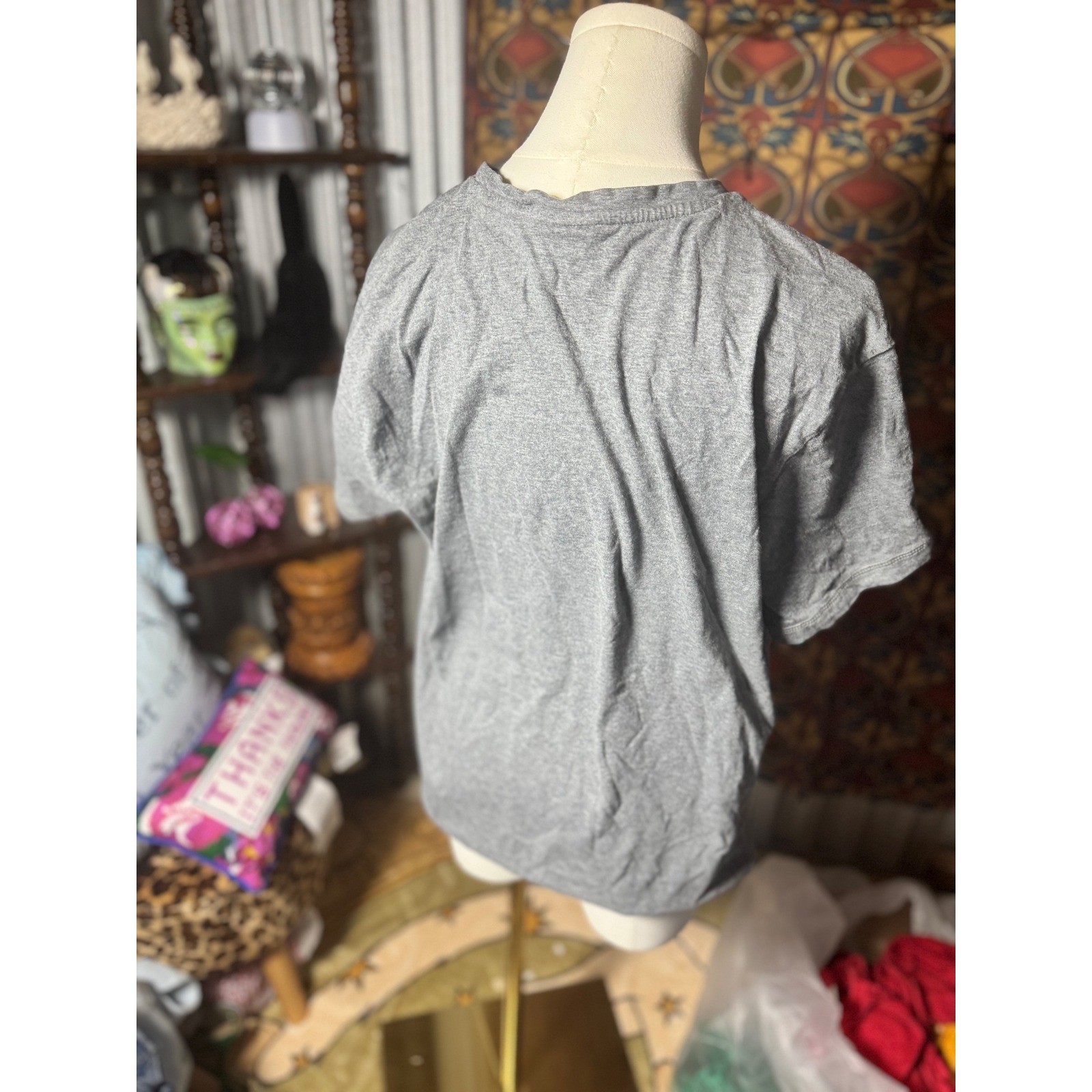 Gymshark Mens Gray Logo Short Sleeve Training T Shirt Medium gallery
