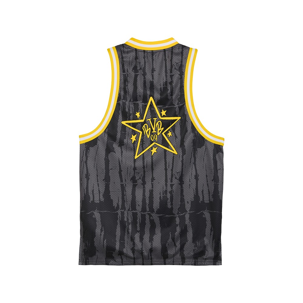 PUMA Hoops X Borussia Dortmund Crew Neck Sleeveless Replica Jersey Mens Black gallery