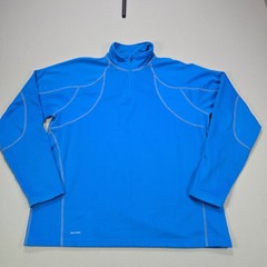 Starter Dri-Star Blue Quarter Zip Pullover Waffle-Knit Athletic Shirt Men’s L G