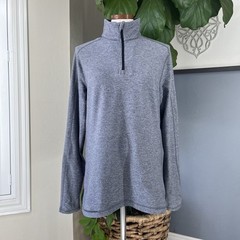 Lululemon Surge Warm 1/4 Zip Rulu Mens M Heathered Gray EUC