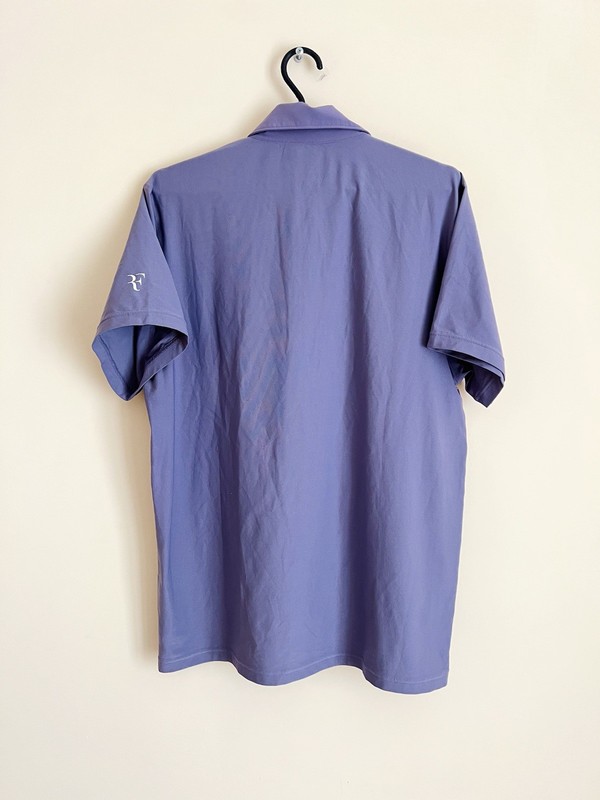 Nike Roger Federer RF 2010 Basel Shanghai Tennis Polo Shirt 383048-503 size L gallery