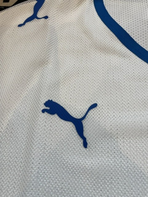 Men's Puma King Training Polyester Football/Gym White/Blue T-Shirt P1 RRP £29.99 gallery