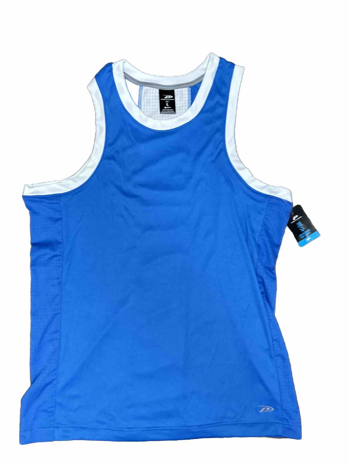 Pro Player Men’s Blue & White Street Ball Basketball Park Jersey Large NWT NEW - gallery