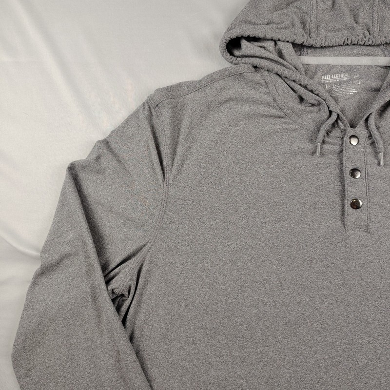 Reel Legends Shirt Mens Large Gray Long Sleeve Hoodie Freeline Fishing Outdoors gallery