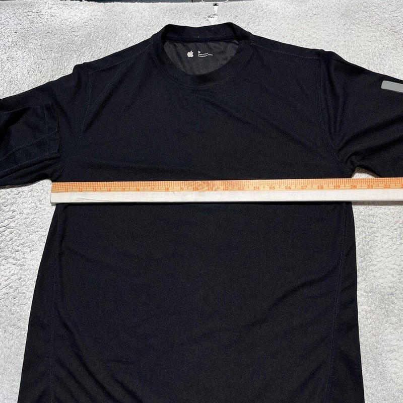 Apple Logo Employee Engineer Shirt Mens Medium Black Long Sleeve Steve Jobs Rare gallery
