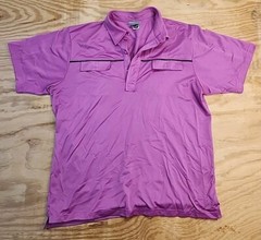 J Lindberg Pink Mauve Polyester Golf Pocket Polo Shirt Mens Large Lightweight