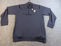 Travis Mathew Newport 1/4 Zip Pullover Top Size L Blue NWT Coker University