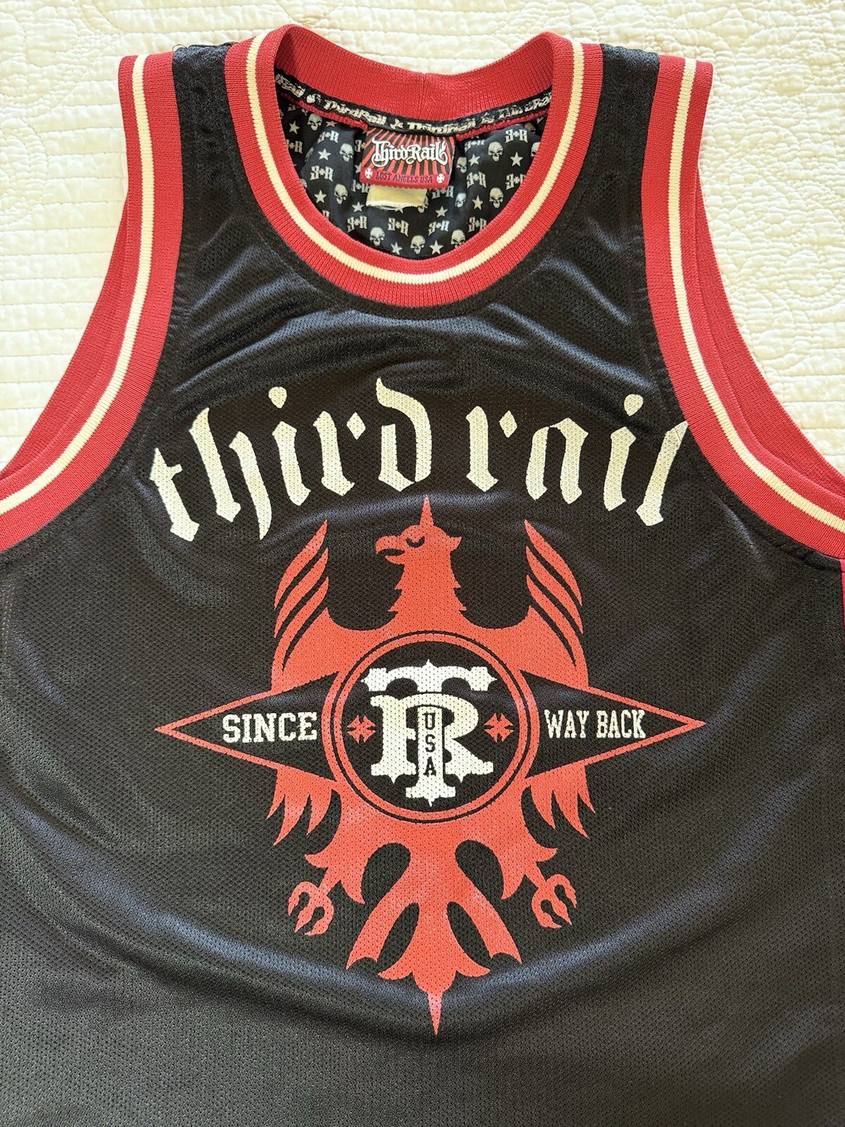 Third Rail Basketball Jersey Devil Hip-Hop Skater Streetwear Graff Y2K Vintage gallery