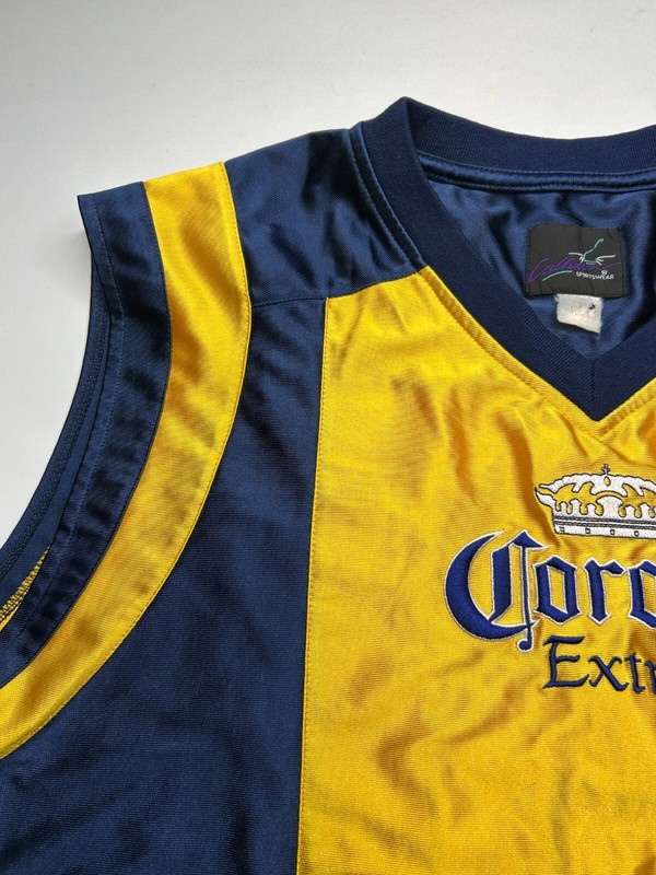 Corona Extra Basketball Jersey Mexico Size #6 Size Unknown Official Blue Gold gallery
