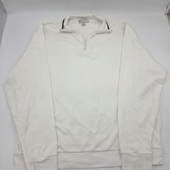 Peter Millar Pullover Mens Large White Crown Sport Quarter Zip Golf Stretch Top