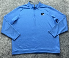 Adidas Golf Pullover Mens 2XL Blue 1/4 Zip Long Sleeve Mock Neck Equipment Top