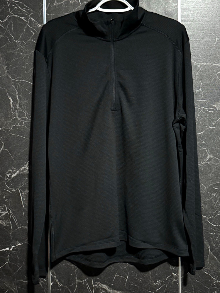 Nike Dri-FIT Men's Black 1/4 Zip Long Sleeve Mock Neck Pullover Top L