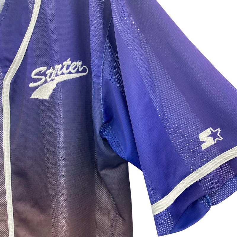 Starter Men's XL Vintage Baseball Button Up Mesh Jersey Script Spell Out Logo gallery