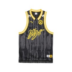 PUMA Hoops X Borussia Dortmund Crew Neck Sleeveless Replica Jersey Mens Black