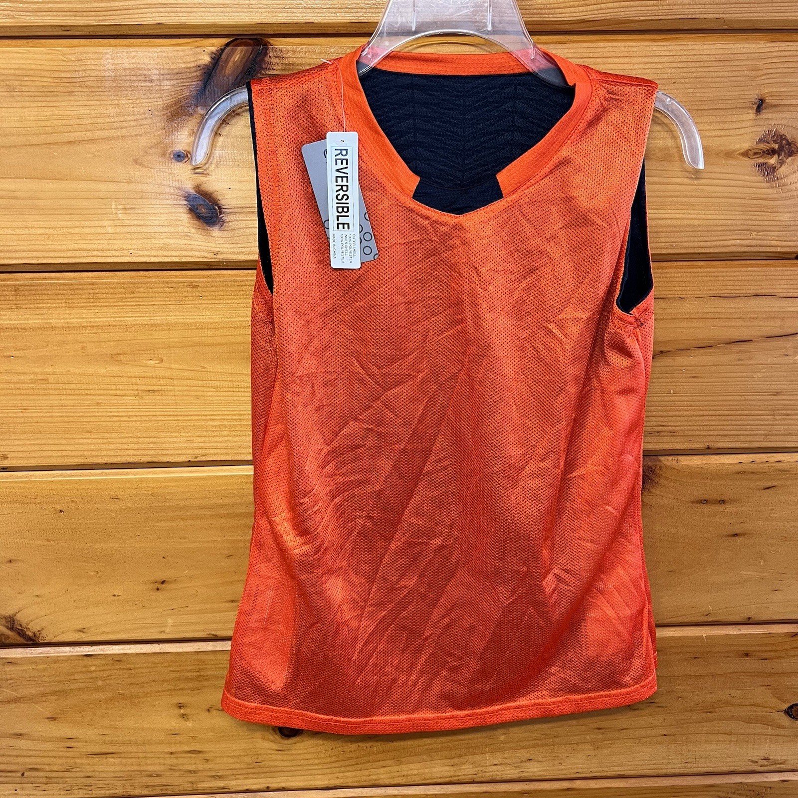 Eastbay Athletic Reversible Jersey Sleeveless Size YL Navy Blue/Orange New gallery