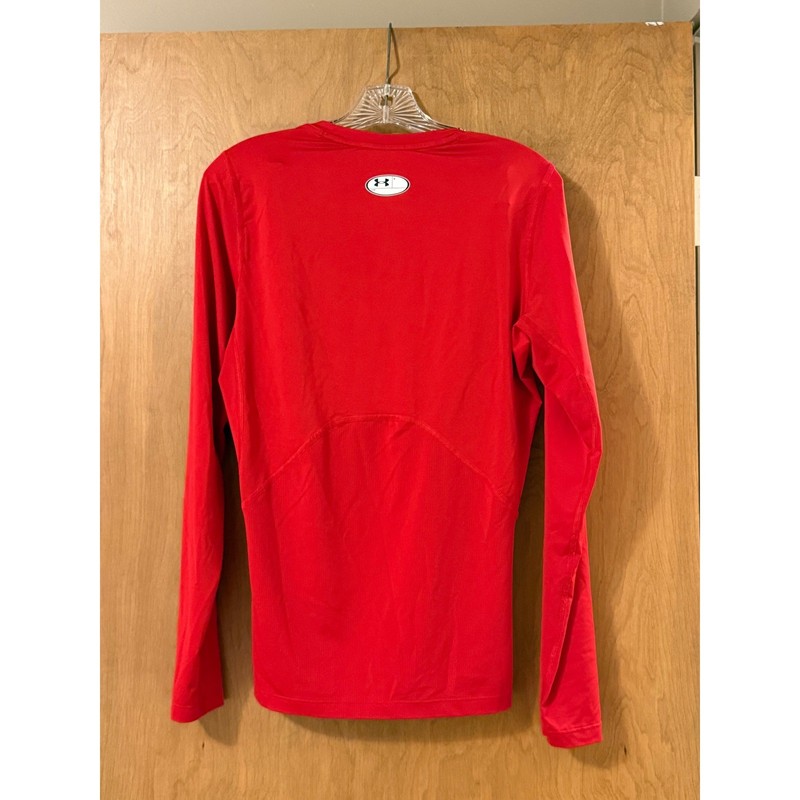Under Armour HeatGear Compression Long Sleeve Shirt Men's Large Red Base Layer gallery