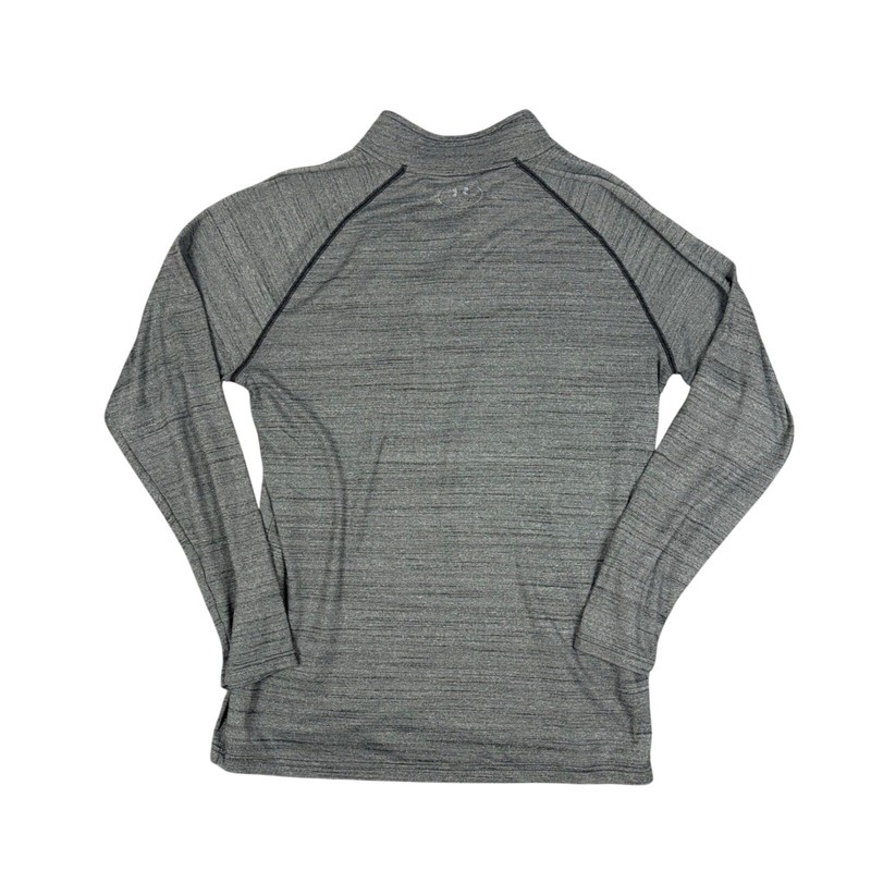 Under Armour Pullover Mens Large Gray Orange Quarter Zip Athletic Running Fleece gallery