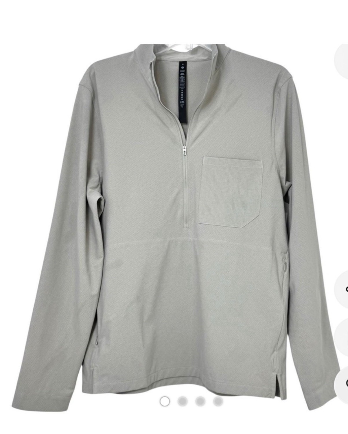 Lululemon Men’s WovenAir Half-Zip Tan Gray Lightweight Breathable Pullover XXL gallery