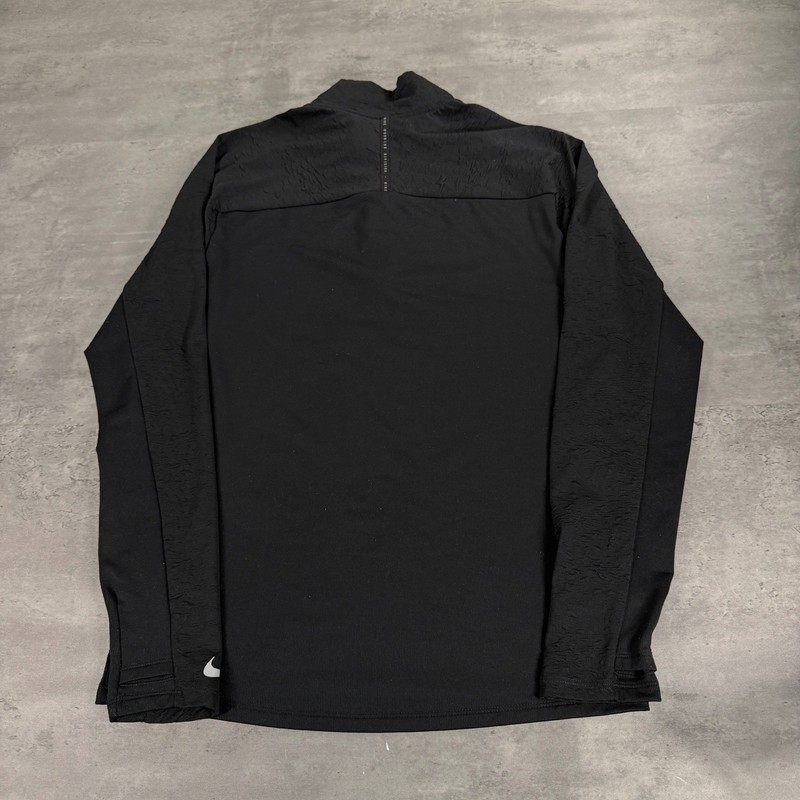 Nike Running Division Pullover Mens S Black Dri-FIT 1/4 Zip Textured DA0430 Gym gallery