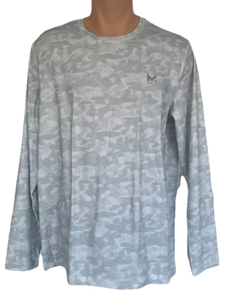 Mission UPF 50 Cooling Performance Shirt Long Sleeve Unisex Camo Gray-S/M gallery