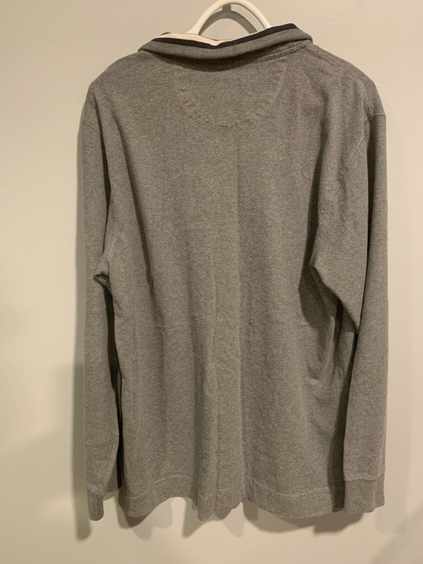 IZOD Mens Medium 1/4" ZIP Pullover Gray Lightweight Long Sleeve Shirt RN#36543 gallery