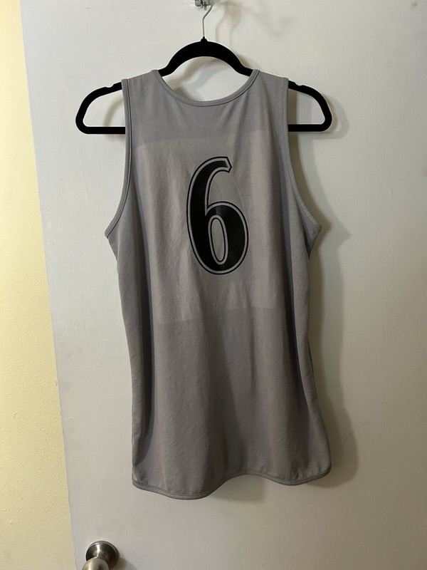 Authentic Score Apparel Reversible Men’s Basketball Tank Jersey Blue/Gray AM gallery