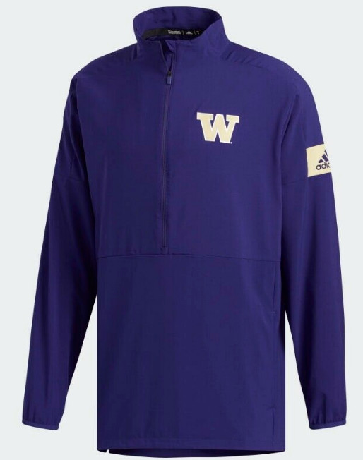 Adidas Game Mode Washington Huskies Long Sleeve 1/4 Zip Pullover Size: S EC3214!