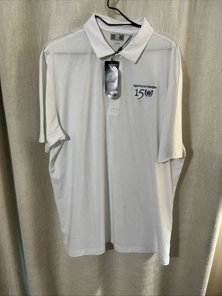 Kentucky Derby Men's AHEAD Contender 150 Years Polo MSRP $86 XLarge