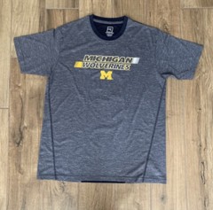 Pro Edge Men’s L Michigan Wolverines Football Short Sleeve T-Shirt