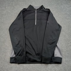 Nike Golf Pullover Men Large Black Sweatshirt ThermaFIT Tour Performance 1/4 Zip