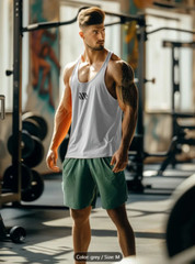 Men’s Quick-Dry Y-back Tank Top, Breathable High-Elastic Crew Neck Sleeveless
