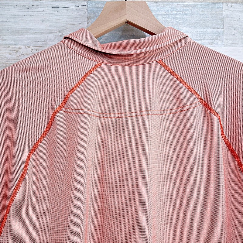 RHONE Delta Pique Mesh Performance Tech Golf Polo Shirt Orange Mens XXL 2XL gallery