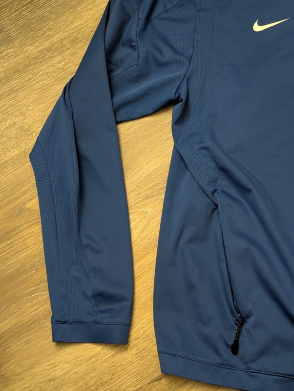 Nike Baseball Pullover Shirt Mens Medium Blue Short Sleeve Pockets Performance gallery