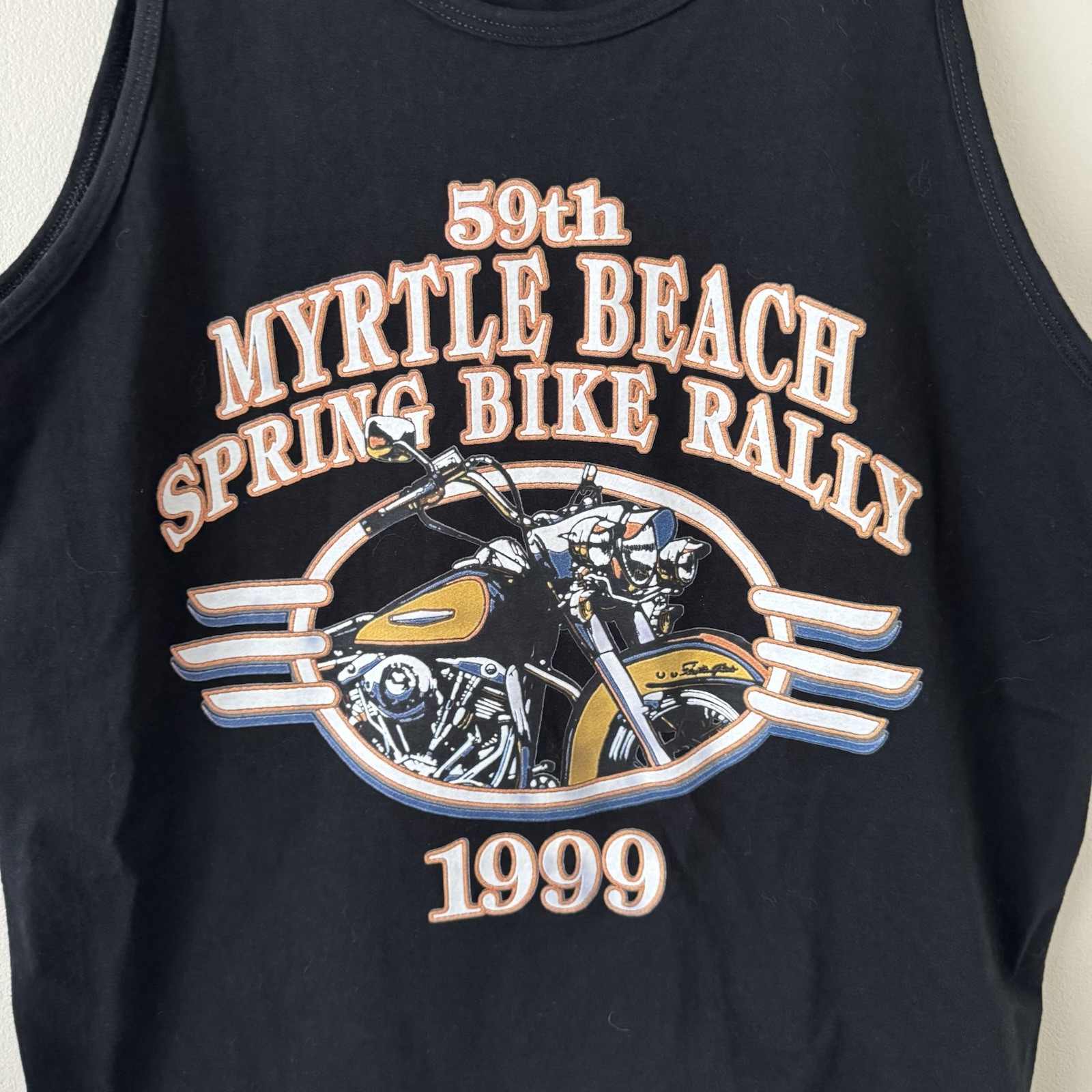 Vintage 1999 Biker Myrtle Beach Bike Rally Fruit of the Look Tank Top gallery
