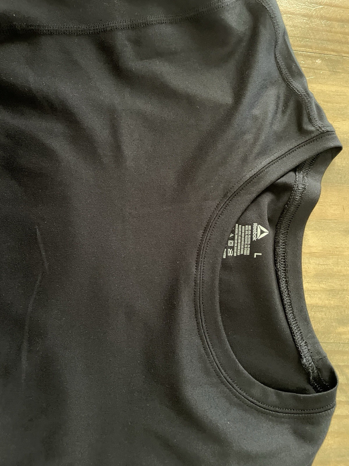 Reebok Black Long Sleeve Dry Fit Athletic Shirt size L gallery