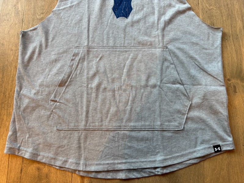 Under Armour Project Rock Bull BSR Sleeveless Hoodie Gray 1376939-035 Mens XL gallery