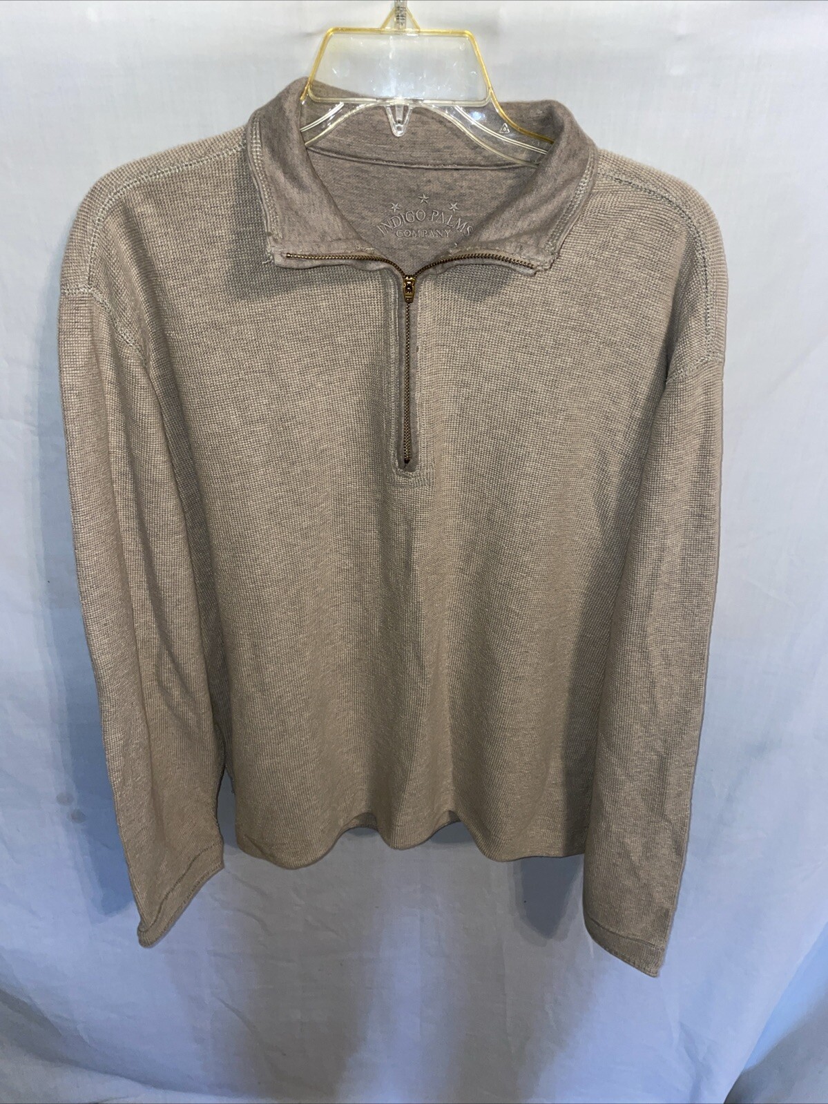 Indigo Palms Mens Pullover Sweat Shirt Size XL Beige Outdoors Athleisure Active gallery