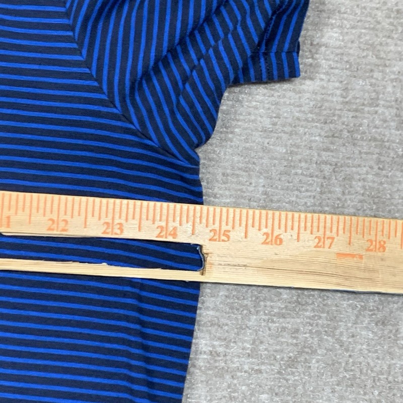 Vineyard Vines Edgartown Polo Shirt Mens XL Blue Striped Short Sleeve Whale gallery