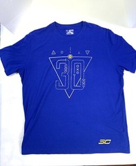 Under Armour Heat Gear Loose Steph Curry Tshirt Front/Back Blue 2XL