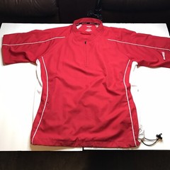 Marucci Baseball Batting Practice Shirt Half Zipper Red And White Size M