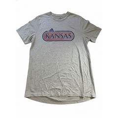 Adidas Creator Tee Kansas Jayhawks Graphic T Shirt Mens Large Gray