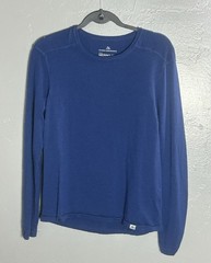Danish Endurance men’s Merino wool long-sleeve base layer top Size M Blue Gorp